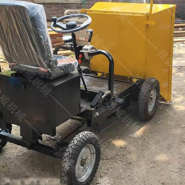 座駕式礦用四輪車 建筑垃圾轉運灰斗車 四輪車多功能自卸灰斗車