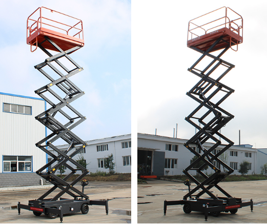 金茂移動剪叉式升降機(jī)高空作業(yè)平臺全自動舉升機(jī)全電動液壓升降車