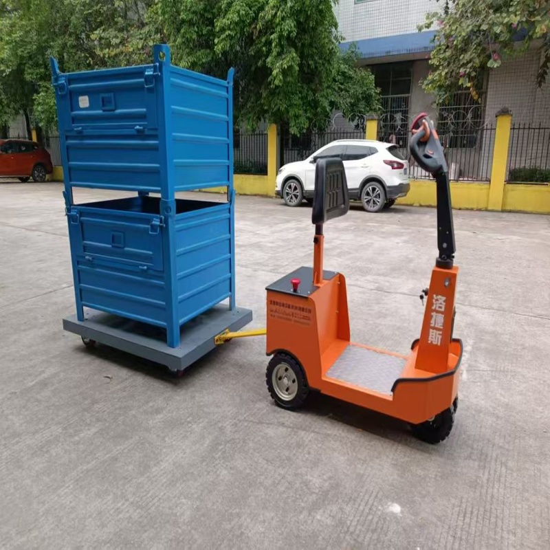 手柄站立式迷你型電動(dòng)牽引車 座駕式小型牽引頭 轉(zhuǎn)運(yùn)自動(dòng)拖車頭