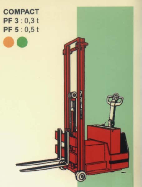 法國派特叉車(PRAT)0.3/0.5噸步行式全自動電動堆高機 PF3/PF5