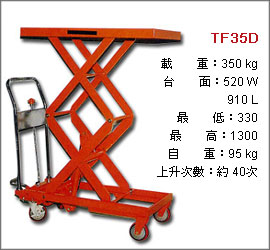 臺(tái)灣耐力剪叉式手動(dòng)平臺(tái)車