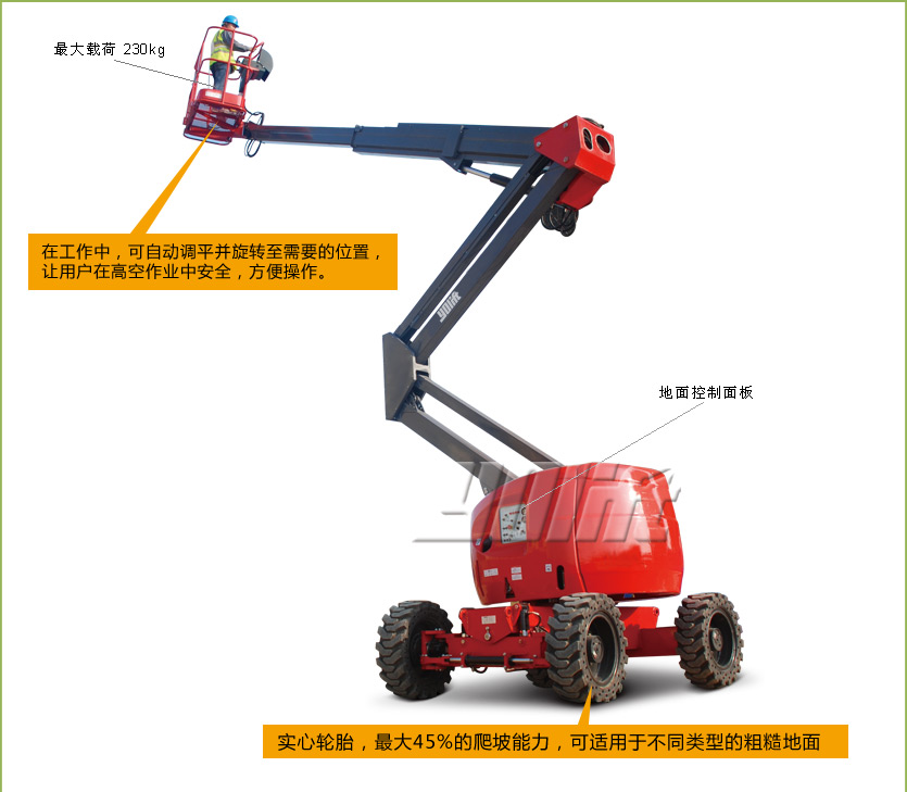 自行式柴油曲臂型高空作業平臺 YL15104